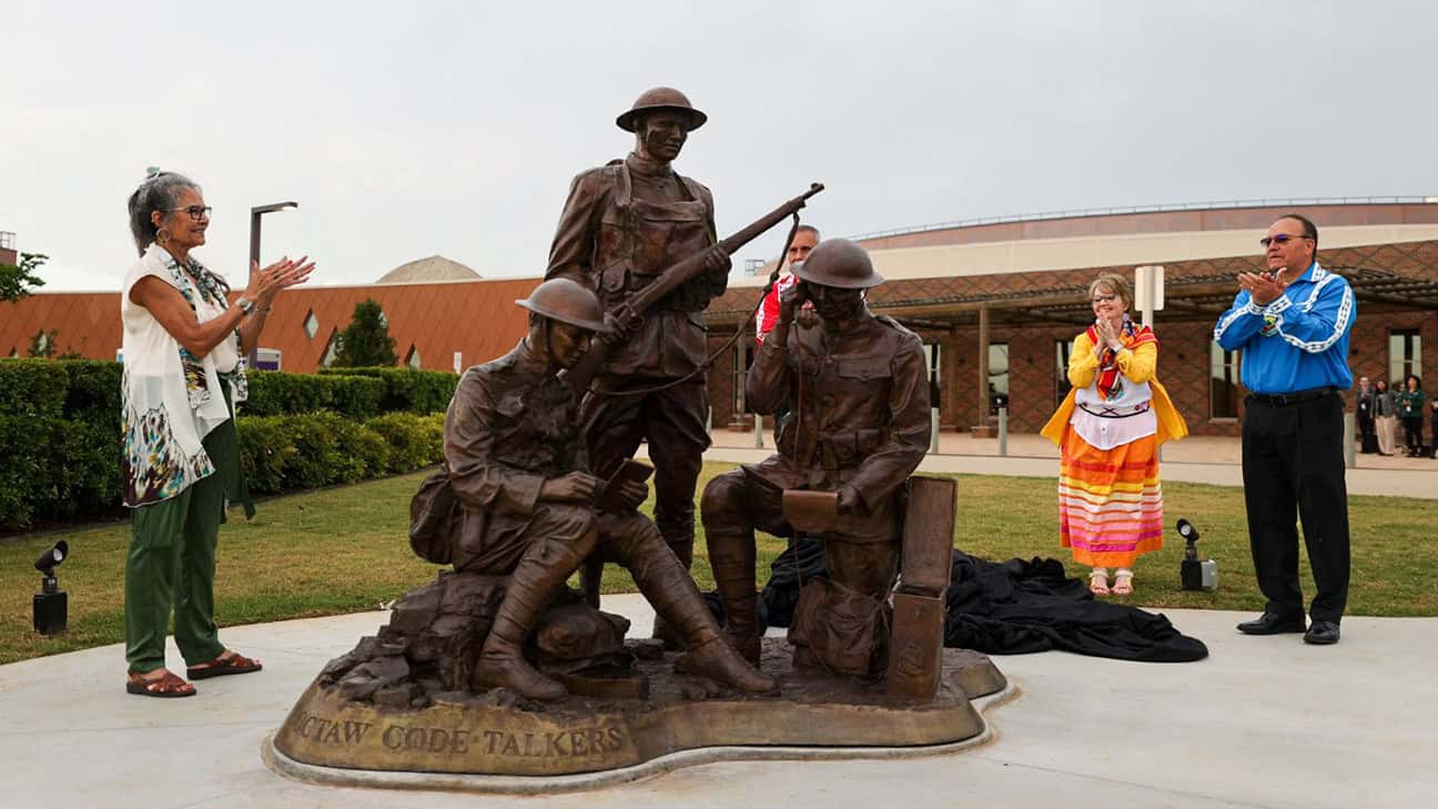 Choctaw Code Talkers Sculpture Unveiled - Choctaw Nation of Oklahoma